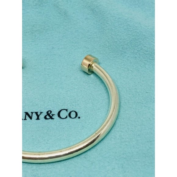 Retired Return To Tiffany & Co. Rubedo Circle Edge Cuff Bracelet Sterling Silver - Picture 3 of 8